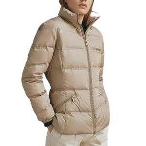 Massimo Dutti Beige Down Puffer Size Large